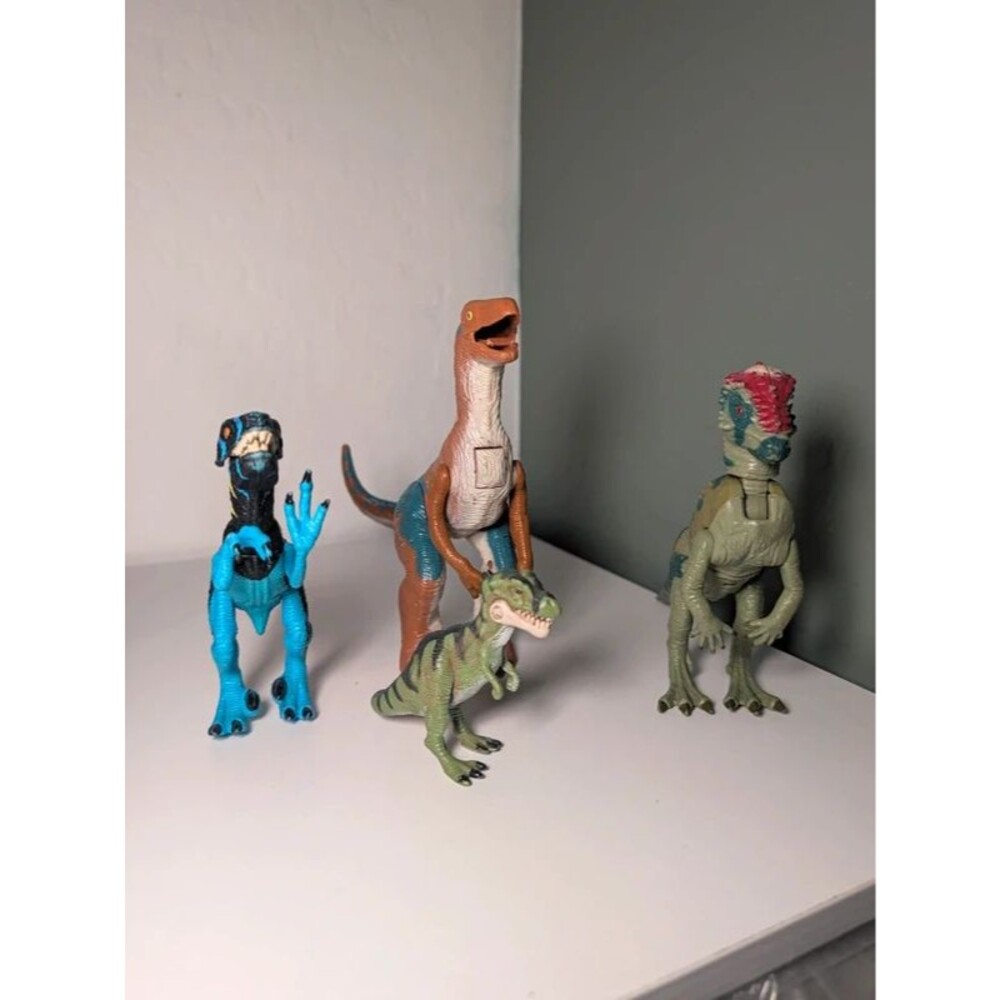 Vintage Jurassic Park Dinosaur Figure Lot Kenner Chaos Effect Raptor JP 90s